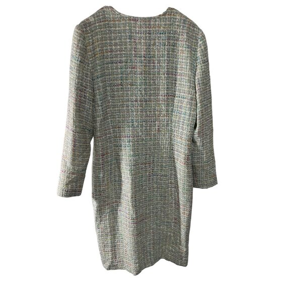 Jeannene Booher Multicolor Tweed Jacket Dress W/ Gold Buttons - Picture 4 of 10